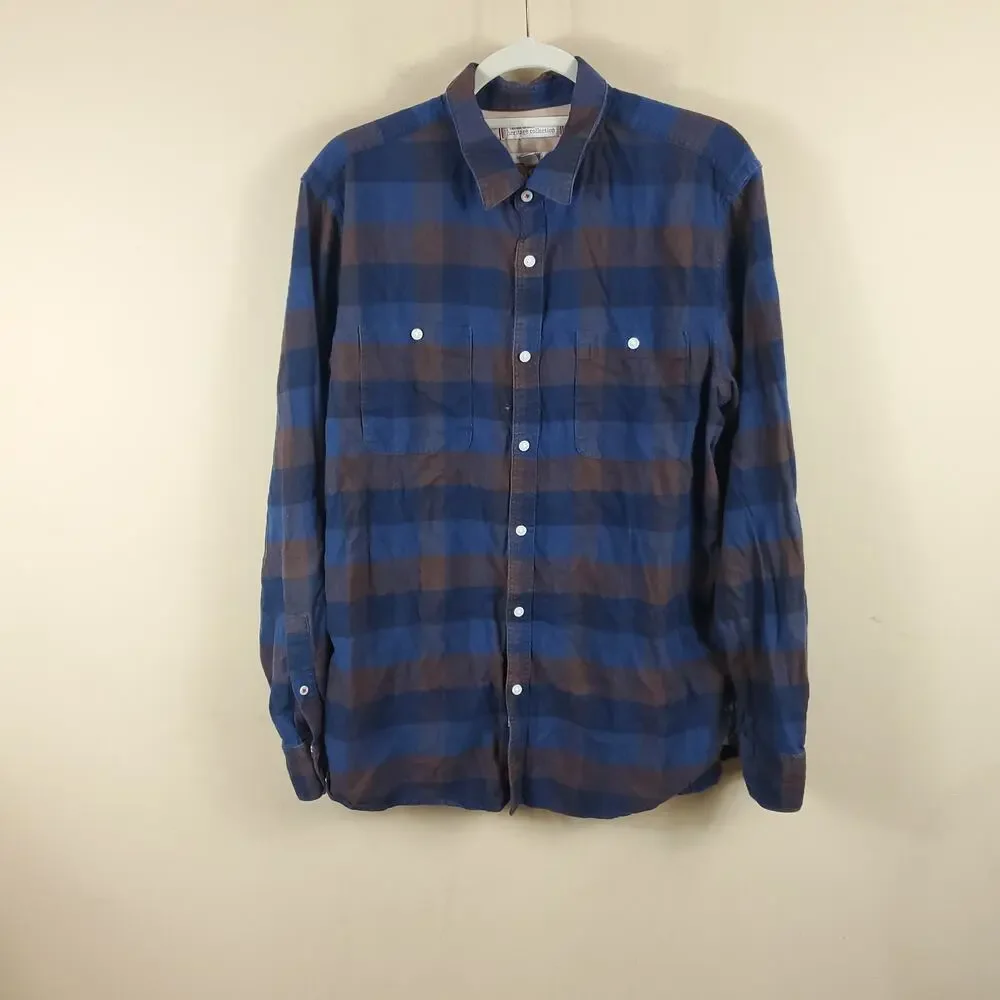 Banana Republic Plaid Tailored Slim Fit Button-up Shirt Size L